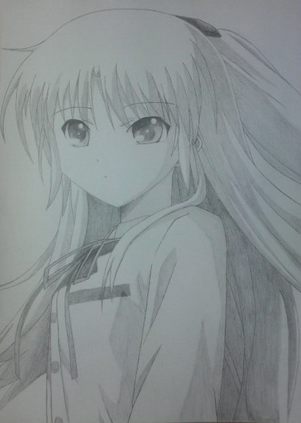 天使 Angel Beats をシャーペンで模写してみた Dyui さんのイラスト ニコニコ静画 イラスト