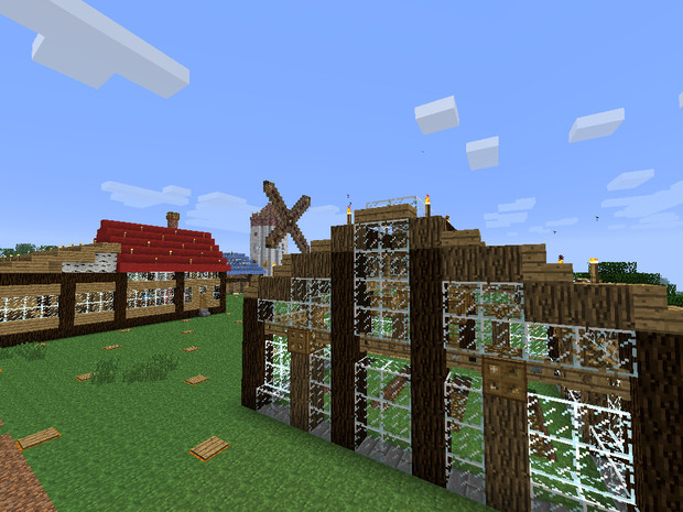 Minecraft 温室作ってみた 初音牧場 Bre K さんのイラスト ニコニコ静画 イラスト