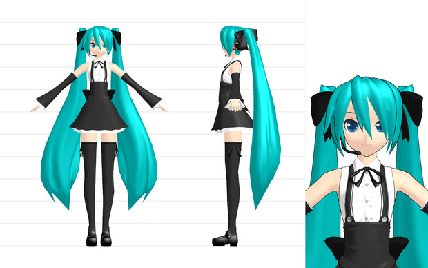 にがミク ゴシックモジュール風 Ver 2 05 Mmd好きだった人 さんのイラスト ニコニコ静画 イラスト