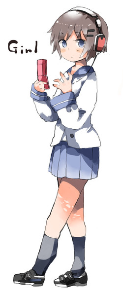 ヘッドホンガール ニコニコ静画 イラスト