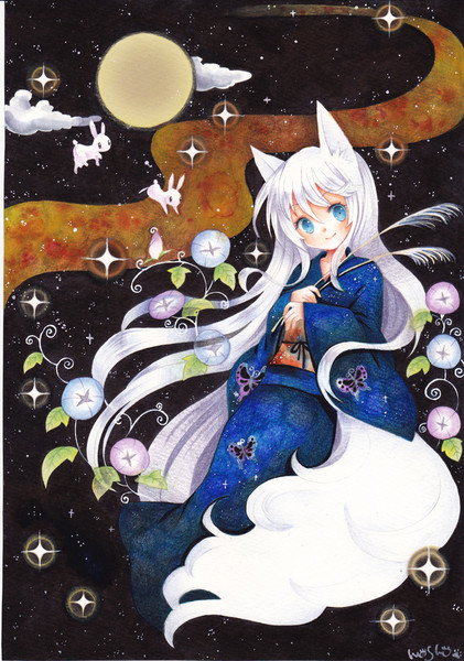 水彩 コピック 色鉛筆 月見 うずピ さんのイラスト ニコニコ静画 イラスト
