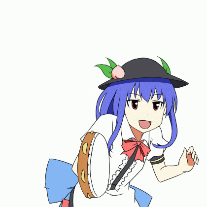 天子がタンバリン叩いてるだけ Gifアニメ セレン さんのイラスト ニコニコ静画 イラスト
