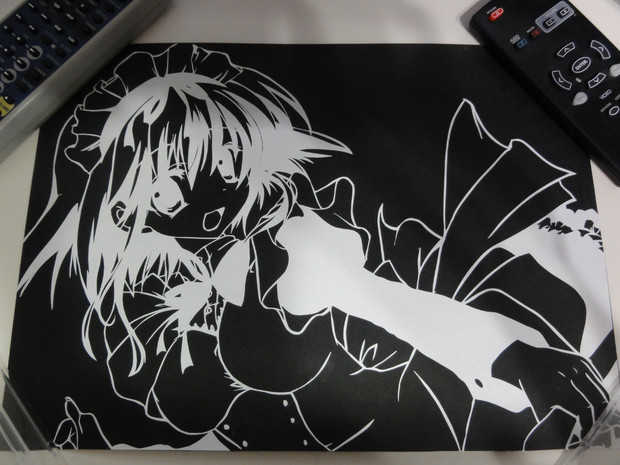 切り絵つくってみた アンジェリーナ 菜夏 シーウェル 柏鳥 ｓｗ N さんのイラスト ニコニコ静画 イラスト