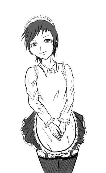 白黒適当メイド 風穴あける さんのイラスト ニコニコ静画 イラスト