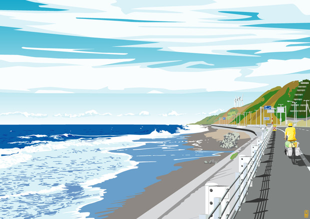 風吹く海岸道路 大悟 さんのイラスト ニコニコ静画 イラスト