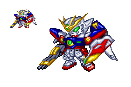 ドット絵 ウイングゼロ Tv版 Src Minadukiyuto さんのイラスト ニコニコ静画 イラスト