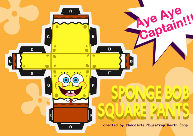 Paper craft of SpongeBob SquarePants