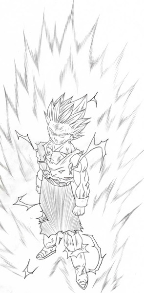 超サイヤ人2ベジット 下書き ぐるたみんを守り隊 さんのイラスト ニコニコ静画 イラスト