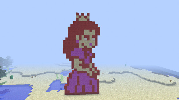 【Minecraft】　ＵＳＡ風ピーチ姫　ドット絵