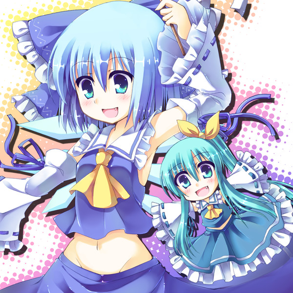巫女チルノと巫女大妖精 ニコニコ静画 イラスト