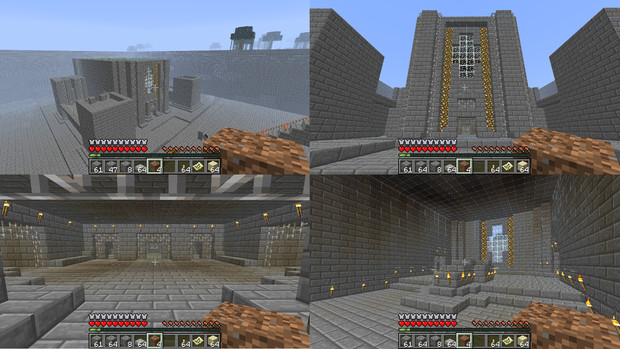 Mincraft 地下遺跡の上に神殿造ってみた 自宅紹介 ニコニコ静画 イラスト