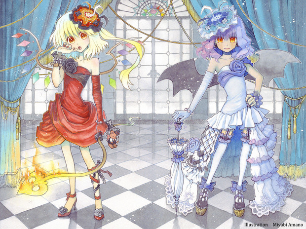紅魔館ドレスアップ レミフラ マンセルリング さんのイラスト ニコニコ静画 イラスト