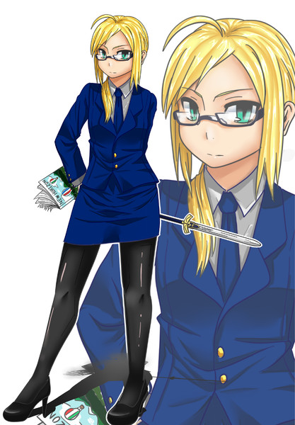 学園fate Zero 英語の先セイバー フランスパン さんのイラスト ニコニコ静画 イラスト