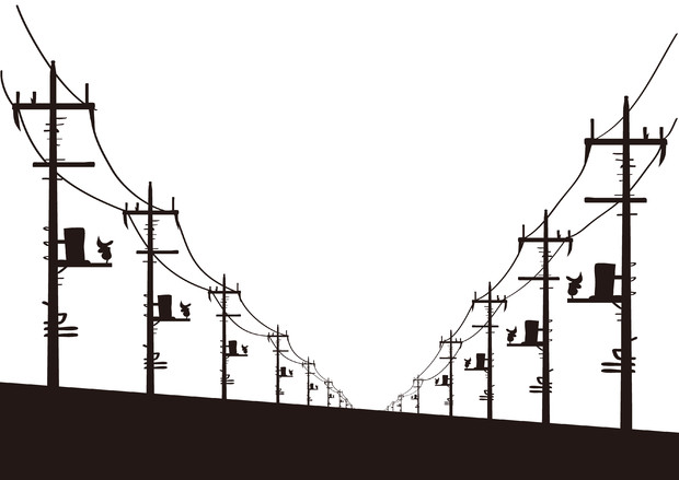 背景素材219 電柱１ 野田工房アニソンカラオケ制作室 さんのイラスト ニコニコ静画 イラスト
