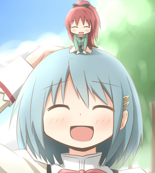 まどか 偶然だよね 偶然頭の上に乗っかっちゃってるだけだよね 9ens00 さんのイラスト ニコニコ静画 イラスト
