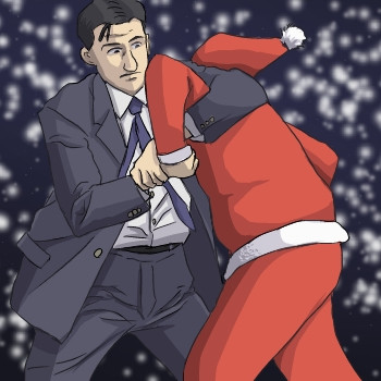 クリスマスはね 誰にも邪魔されず 自由で なんというか救われてなきゃあダメなんだ ひらじ さんのイラスト ニコニコ静画 イラスト