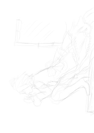 何故か工事中のビルの上で誰かを待つ理美