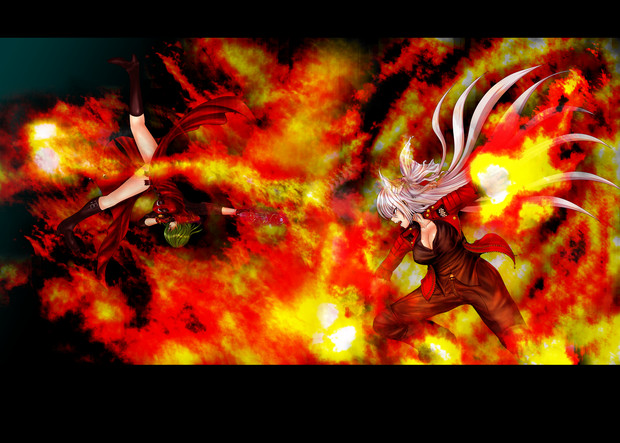 東方dmc 風見幽香 Vs 藤原妹紅 Nelo安十朗 さんのイラスト ニコニコ静画 イラスト
