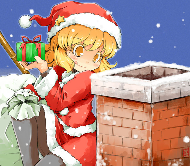 プレゼントを屋根の煙突にシュゥゥゥーッ Idaho さんのイラスト ニコニコ静画 イラスト
