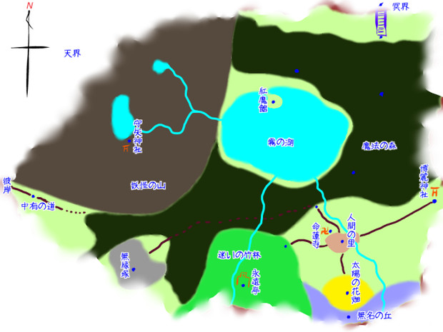 幻想郷の地図