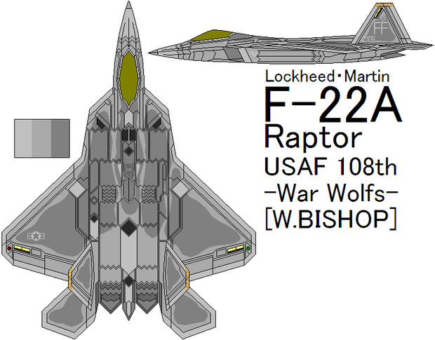 F-22A Raptor 108th Task Force -War Wolf- (Ver.2)