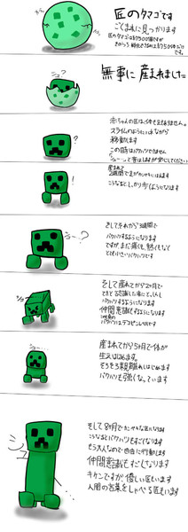 クリーパーの誕生 みくろ さんのイラスト ニコニコ静画 イラスト