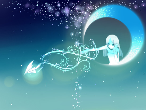 星の湧く夜 月の恋 ゆーーーじゅ さんのイラスト ニコニコ静画 イラスト