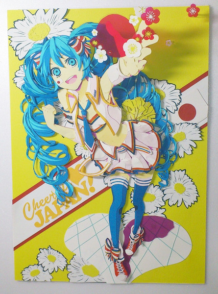切り絵で初音ミクさんを立体的に シャドーボックス だんごメタル さんのイラスト ニコニコ静画 イラスト