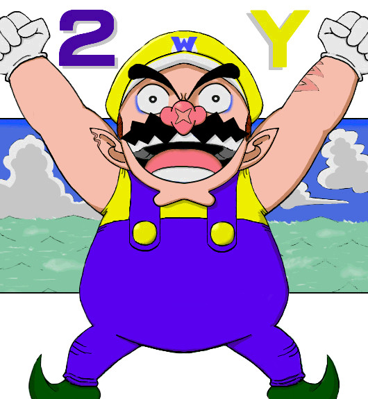 ﾜﾝﾋﾟｰｽ15周年 ワリオファミリーの二年後 っぽいの 描いてみた おめでとう エムエン さんのイラスト ニコニコ静画 イラスト
