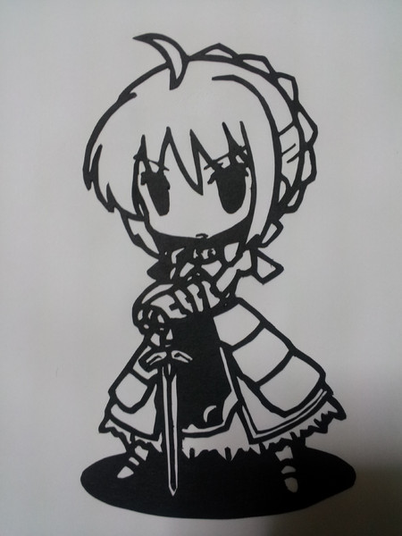 2作目 デフォルメセイバー切ってみた 切り絵 駄メガネ さんのイラスト ニコニコ静画 イラスト