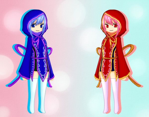 青 女の子 赤 夜雨 やさめ さんのイラスト ニコニコ静画 イラスト