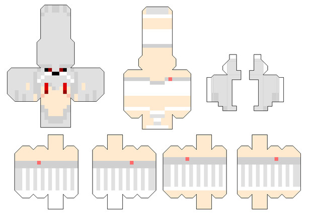 ペーパークラフト マインクラフト 展開図