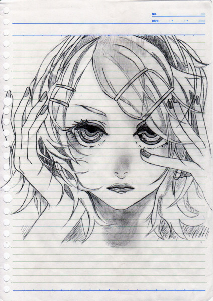 鏡音リン Ver 右肩の蝶 描いてみた Sect さんのイラスト ニコニコ静画 イラスト