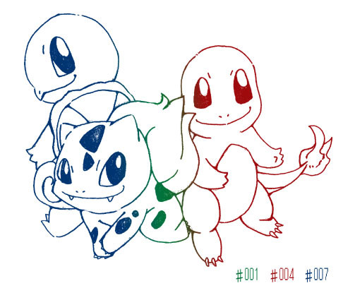 歴代御三家を描いてみる やと さんのイラスト ニコニコ静画 イラスト