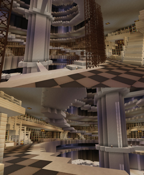 Minecraftで図書館 未完成 その3 一階部分だけほぼ完成 くらむぼん さんのイラスト ニコニコ静画 イラスト