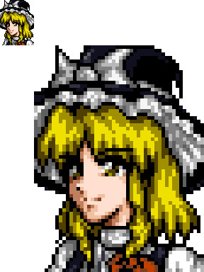 【48*64】ＦＥ聖戦の系譜風・霧雨魔理沙【16色ドット絵】