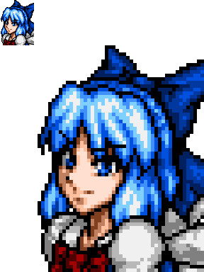 【48*64】ＦＥ聖戦の系譜風・チルノ【16色ドット絵】