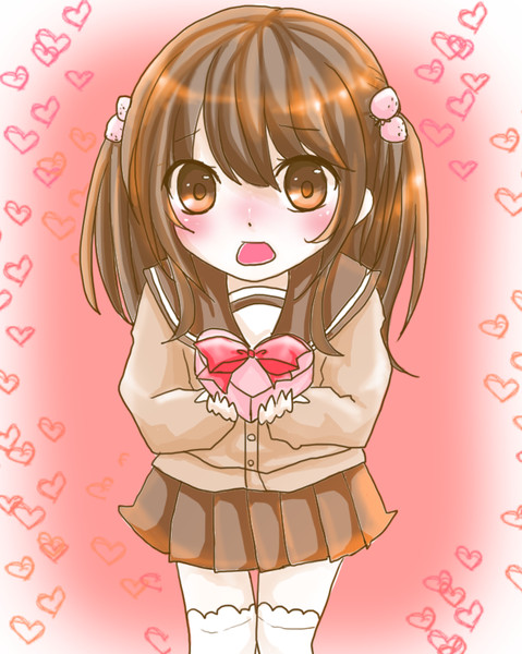 バレンタインで照れてる少女 W Air さんのイラスト ニコニコ静画 イラスト