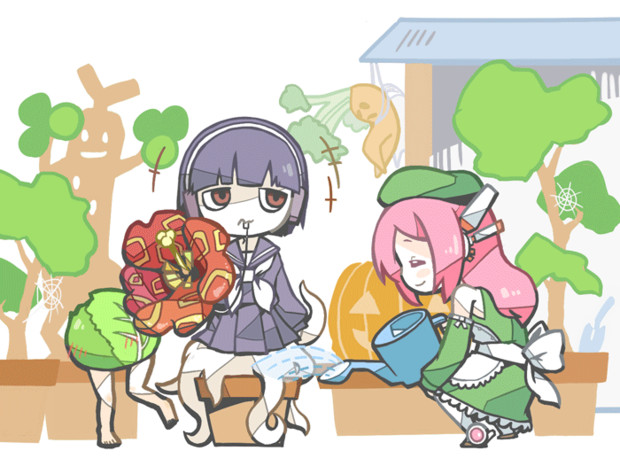 植物達と仲良くなる方法 / どこかの人 さんのイラスト ニコニコ静画 (イラスト)