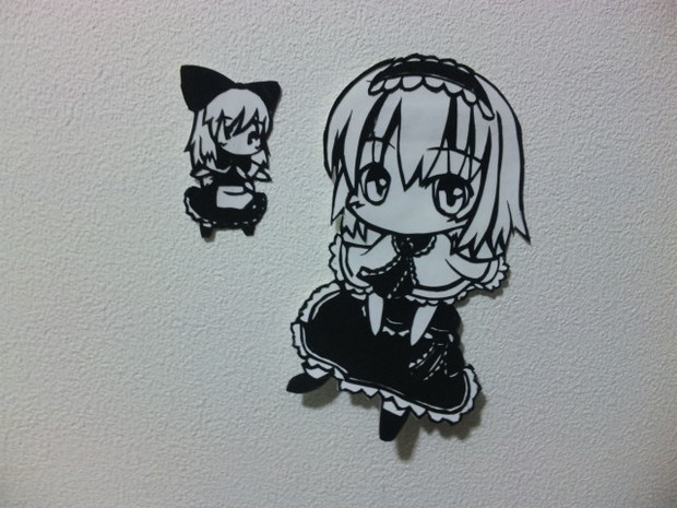 切り絵　アリス