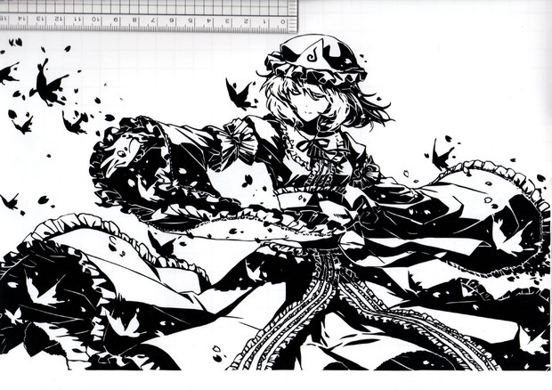 幽々子様の切り絵ステッカー 雲母 さんのイラスト ニコニコ静画 イラスト