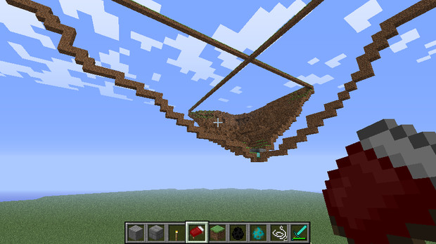 ｍｉｎｅｃｒａｆｔ 製作中浮遊大陸 後ろから orfg さんのイラスト ニコニコ静画 イラスト