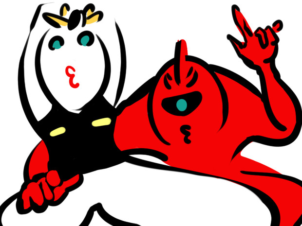 ニューガンダムとサザビー Jaja さんのイラスト ニコニコ静画 イラスト