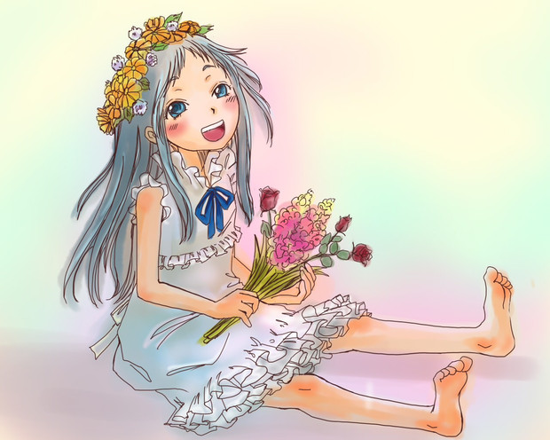 30分でお題の絵を描く【あの花：めんま】