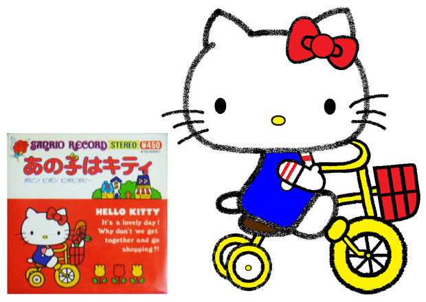 キティのレコード盤が手に入ったので ジャケット描いてみよう 制作途中 せりる さんのイラスト ニコニコ静画 イラスト