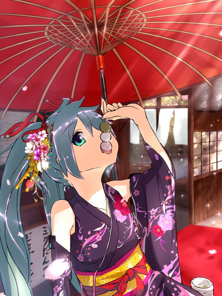 ミクの日 花より団子よりミク テラ L カレー 末吉 さんのイラスト ニコニコ静画 イラスト
