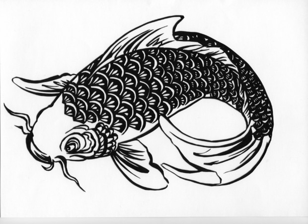切り絵 鯉 おかつ さんのイラスト ニコニコ静画 イラスト