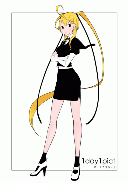 1day1pict 101 ミニスカート ニコ生企画 ごま さんのイラスト ニコニコ静画 イラスト