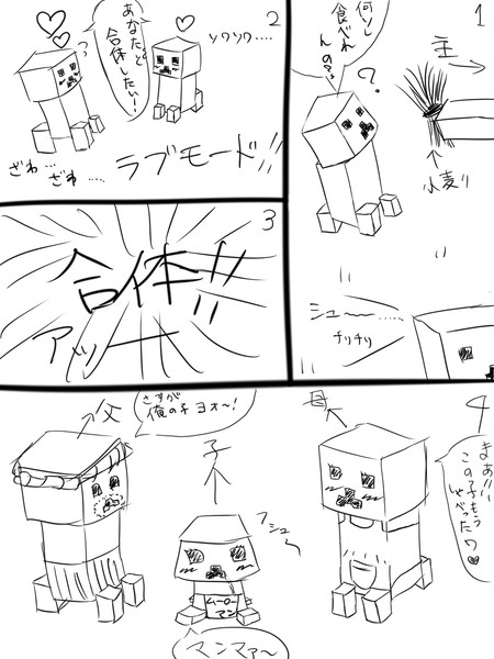 あるあるマイクラ4コマ ジゼルp さんのイラスト ニコニコ静画 イラスト