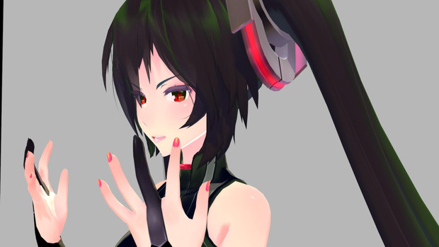 Tda式ミク 黒ver 動画抜出使用画像no 04 Bibi Ra びび さんのイラスト ニコニコ静画 イラスト